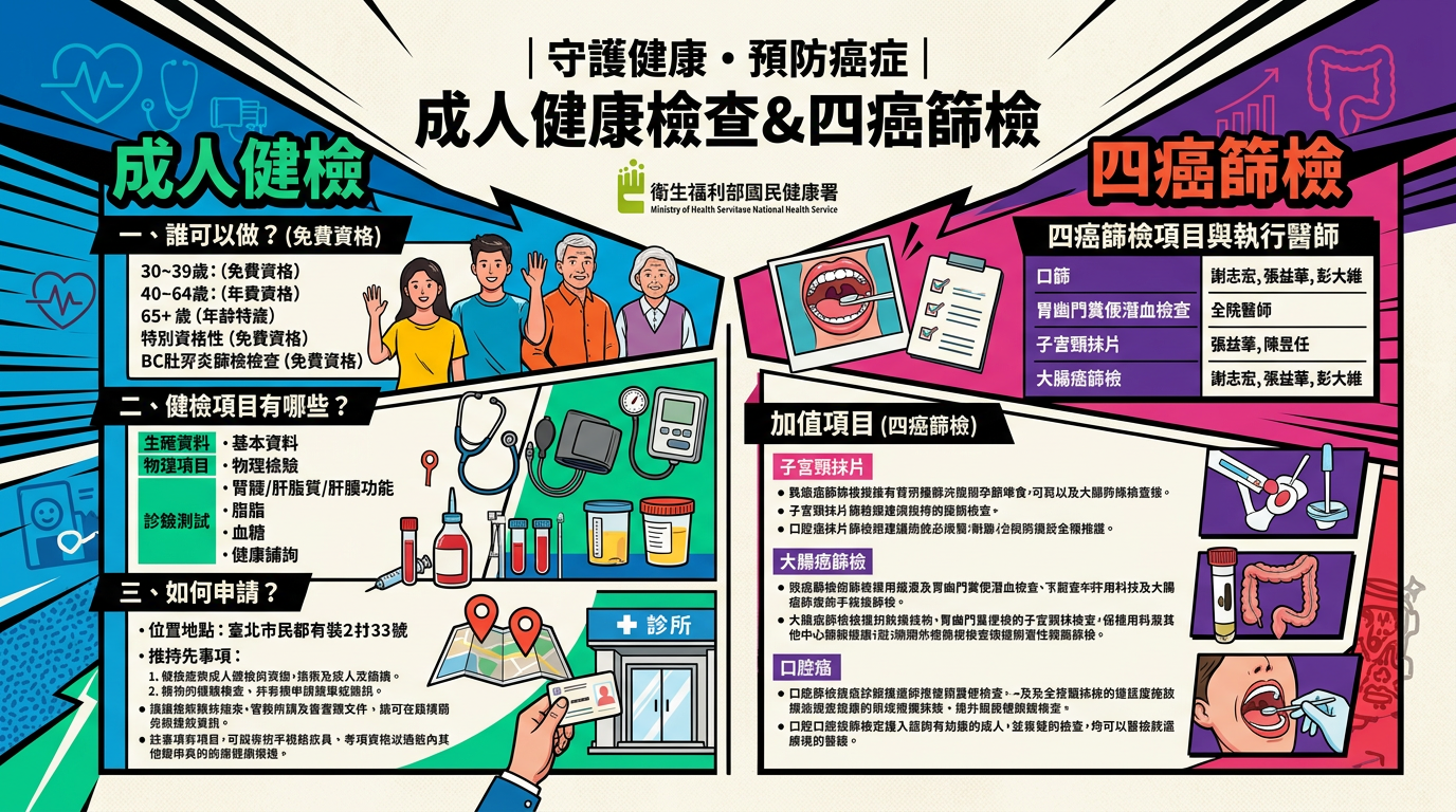 免費成人健檢